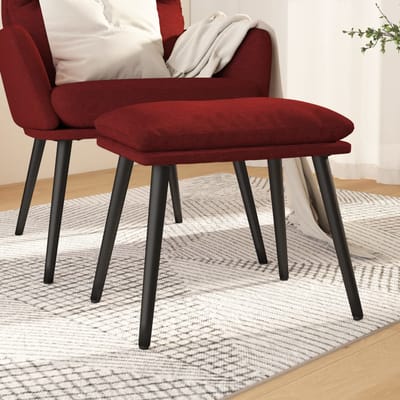 vidaXL Voetenbank 45x29,5x35 cm stof wijnrood