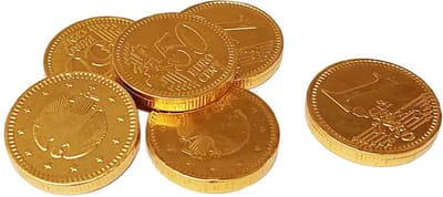 Euro Chocolademunten - 28 mm - 1 kg