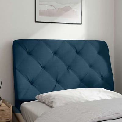 vidaXL - Hoofdbordkussen - 80 - cm - fluweel - blauw