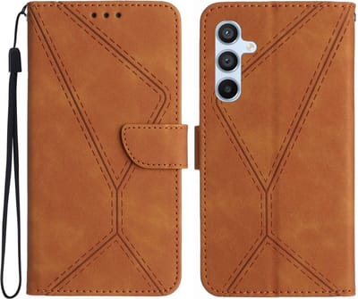 Coverup Hoesje - Geschikt voor Samsung Galaxy A16 Hoesje - Coverup Book Case - Bruin