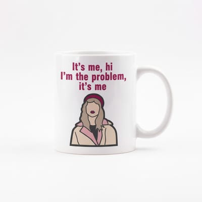Grappige Popcultuur Tekst Mok 330 ml – “It’s Me, Hi, I’m the Problem, It’s Me” Koffie- & Theebeker Cadeau