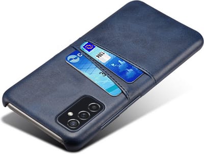 Backcover met Opbergvakjes + PMMA Screenprotector voor Galaxy M52 5G _ Blauw
