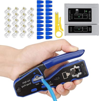Kabelkrimptang - Set Van Kabelklemmen Voor Huishoudelijk Gebruik - Precisie Krimpgereedschap Voor Computer, Automotive, Industrieel, Netwerken En Telefoonlijnen