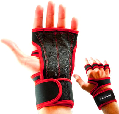 MyBodyFuel - Fitness Handschoenen - Grip Handschoenen - Antislip - 2 Stuks - Maat M - Rood