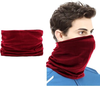 2 Stuks Colsjaal - Dun Materiaal voor Sport - Bivakmuts Balaclava Bandana Ideaal voor Fietsen Motor - Polyester - Unisex - Wijnrood