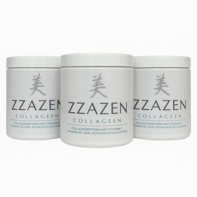 ZZAZEN Collageen Poeder– 880g – 124 Dagen – Met Vitamine C, D, Zink, selenium & Glucosamine – Voor Huid, Haar & Nagels