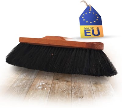 Kamerbezem PAARDENHAAR Mengsel Bezem met zachte haren Kastbezem Gemengde paardenhaar bezemkop Ideale bezem voor laminaat en parket Paardenhaarbezem Mengsel van natuurlijke haren Huisbezem