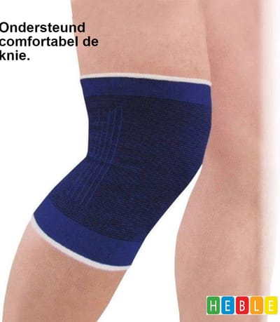 *** Kniebandage - Knie ondersteunend - Kniekous -Maat XL - Blauw - van Heble® ***