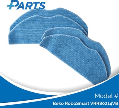 Beko RoboSmart VRR80214VB Dweilpads (4 Stuks, Plus.Parts® alternatief voor ZR185001)