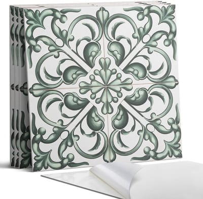 Coloray Wandpanelen Zelfklevend - Plantenpatroon in symmetrie Zelfklevende Wandpanelen - 50 cm x 50 cm - Groente Wandpaneel PVC - 5 stuks - Texturen Wandpanelen Zelfklevend - Wandbord Keuken - Wandpaneel Badkamer