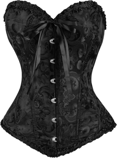 Gothic Corset van Satijn met Kant voor een Slanker Figuren en Sexy Look, Perfect voor Feestjes en Avonden