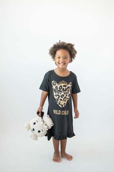 Fun2Wear - Wild Child Bigshirt | Zwart - Katoen - Maat 98