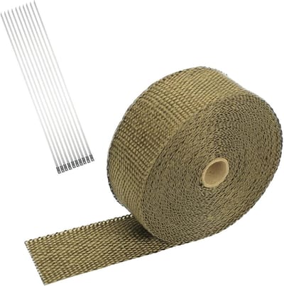 Hittebestendige Tape voor Uitlaatisolatie 50mm x 5m - Motorrijders en Auto's, Verhoog de Prestaties met Kabelbinders en Duurzame Isolatie