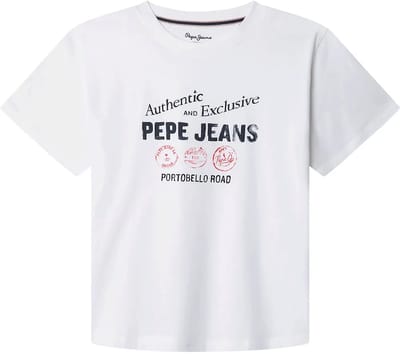 Pepe Jeans Carter T-shirt Met Korte Mouwen Wit 10 Years Jongen