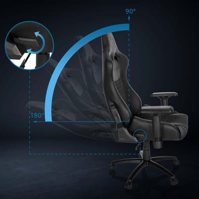 Game bureaustoel GAMEBREAKER SX 04 stof / kunstleder zwart hjh OFFICE