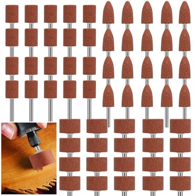 60-delig slijpset met corundum slijppunten voor 1/8" assen, ideaal voor slijpen, polijsten en ontbramen