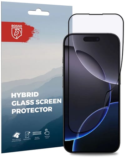 Rosso Hybrid Glass Geschikt voor Apple iPhone 16 Pro - PMMA Glas Screen Protector - Plexiglas - Ultradun - Beschermlaag - Ultra Clear