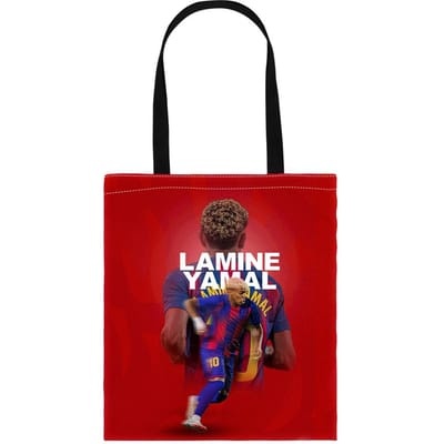 Voetbal Sterrenpatroon Tote Bag, L-Lamin Yamal Boodschappentassen Opbergtas School Schoudertas, Boekentas School Schoudertas