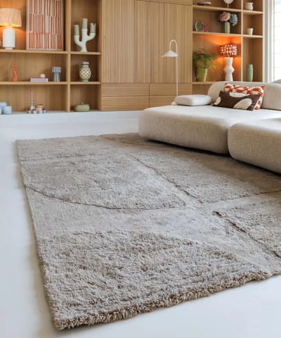 Design vloerkleed - Tjørne Elv Taupe 160x230