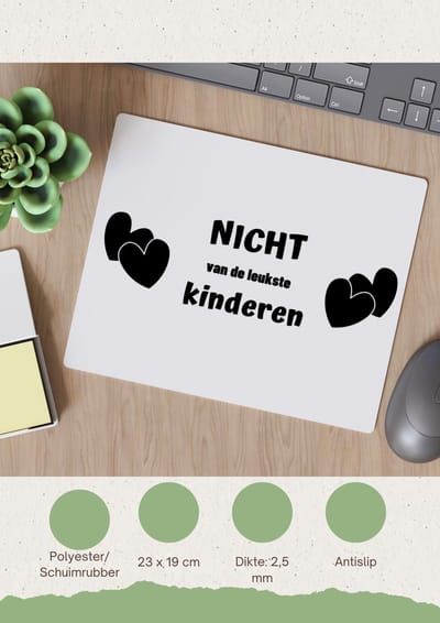 Akyol - nicht van de leukste kinderen Muismat - Nicht - de leukste nicht - verjaardag - cadeautje voor nicht - kado - geschenk - 23 bij 19 cm