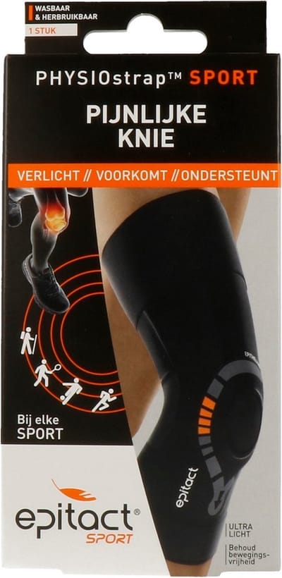 Epitact Physiostrap Sport - Kniebandage - Maat S (35 - 38cm) - Bij Knieartrose en Knieschijfpijn - 1 Stuk