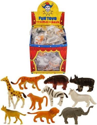 Uitdeelcadeautjes - Grabbelton Jungle Dieren in Traktatiebox (84 Stuks)