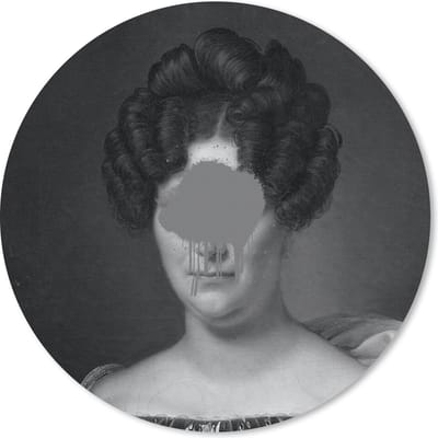 Muismat rond 20x20 cm - Mousepad Johanna Henriette Engelen - Alexandre Jean Dubois Drahonet - Zwart - Wit - Ronde muismatten