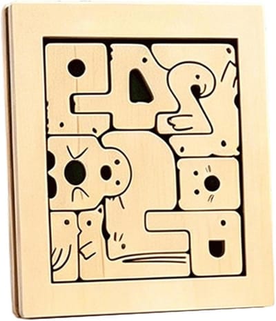 Dieren Puzzels - Educatief Speelgoed - Leren Tellen - Natuurlijk Lindehout - 15 x 20 cm - Multicolor