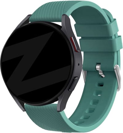 Bandz universeel 20mm siliconen band 'Deluxe' geschikt voor Samsung Galaxy Watch Active 1/2 40 & 44mm / Watch 1 42mm / Watch 3 41mm / Gear Sport / Polar Ignite 1-2-3 / Unite / Pacer - Hoogwaardig siliconen materiaal - dennengroen