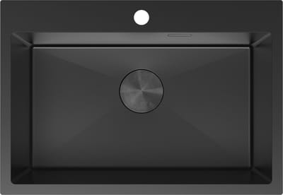 Mexen Solix roestvrijstalen spoelbak 1-kamer 650 x 450 , zwart - 6403651000-70