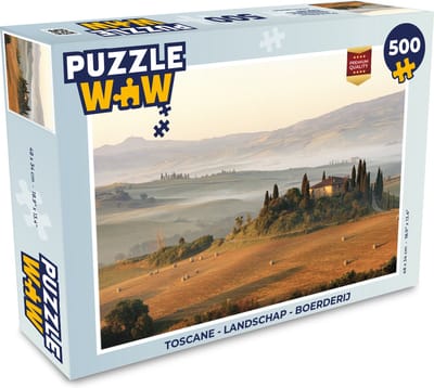 Puzzel Toscane - Landschap - Boerderij - Legpuzzel - Puzzel 500 stukjes
