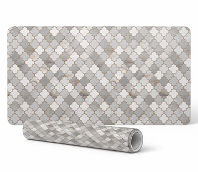 Beschermende bureauonderlegger met mozaïekpatroon en arabeskmotief, 120x60 cm
