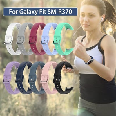 Siliconen Horlogeband Vervanging Polsband voor Samsung Galaxy Fit SM R370 Smart Armband gray