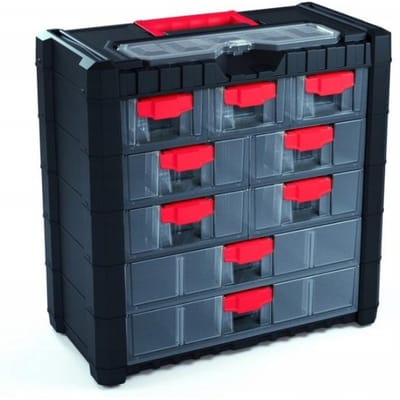 Kistenberg Multicase Cargo Serie - Gereedschapsorganizer - 400mm - 9 Transparent Schuiven - Ergonomische Handgreep