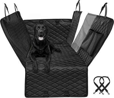 Hondenautohoes Achterbank - Autostoel Beschermer - Reizen met Huisdieren - Waterdicht met Zijflappen - 137 x 147 cm - Zwart