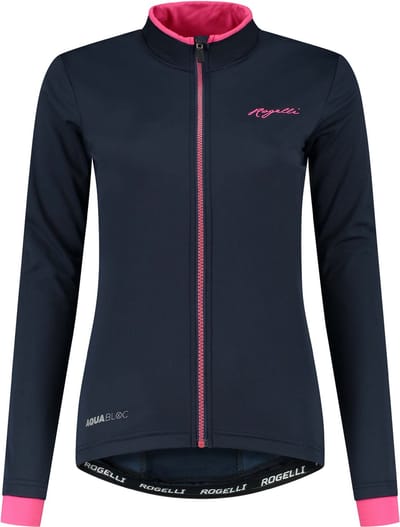 Rogelli Essential Fietsjack Winter - Dames - Blauw, Roze - Maat M