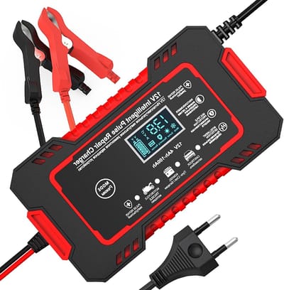 Slimme Acculader - Motor Accu Lader - Accu Onderhoud - Automatische Seizoensmodus - 12V Loodzuur - Zwart