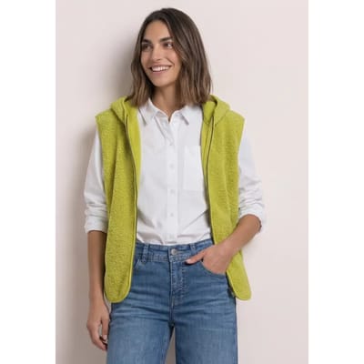 Teddyvest met capuchon en rits