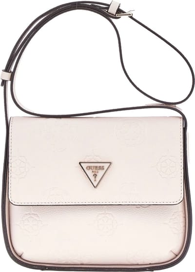 GUESS Schoudertas Keandra Crossbody Flap Stone Logo Crème