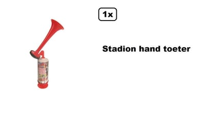 Stadion toeter 35cm - supertoeter 35cm - Luchtpomp Stadion Themafeest fun lawaaimaker carnaval optocht festival