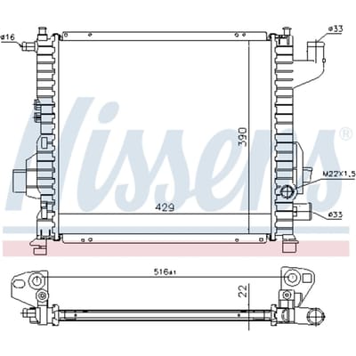 Radiator, motorkoeling NISSENS 63835A