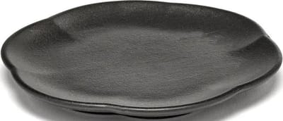 Serax X Sergio Herman Plate m Inku Black Ribbed - 13,9cm - 4 stuks