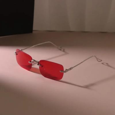 Lunettes de Soleil Cadre Compact Cool Femmes Hommes Lunettes de Soleil Carrées Femme Coloré Rectangle Sans Monture Miroir Designer Mode Other gray