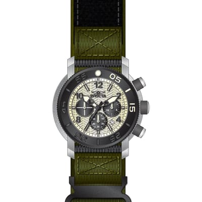 Invicta Coalition Forces 50095 Herenhorloge - Quartz Uurwerk - Roestvrij Staal met Beige Wijzerplaat - 50 mm