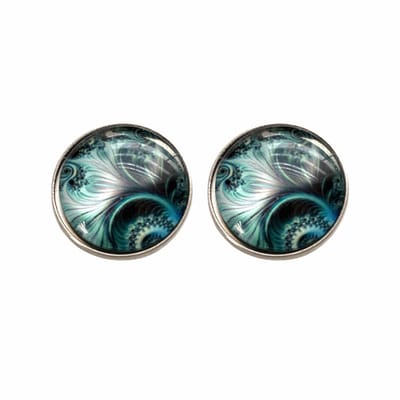 Oorbellen-Groen-Zilverkleur-Steker - Charme Bijoux