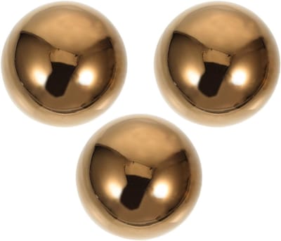 Decoratieve Rozenballen voor Tuin en Vijver - Holle Spiegels voor Buiten - Set van 3 Stuks, 76 mm, Goud en Zilver voor Feesten en Tuinversiering