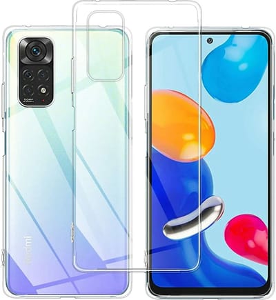LuxeBass Hoesje geschikt voor Xiaomi Redmi Note 11S - Siliconen hoesje - TPU - Transparant - telefoonhoes - gsm hoes - telefoonhoesje