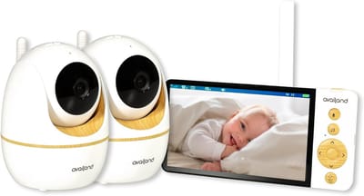 Babyfoon met camera - Baby monitor - Baby bewaken - Twee camera's - 10 x 10 x 10 cm - Wit