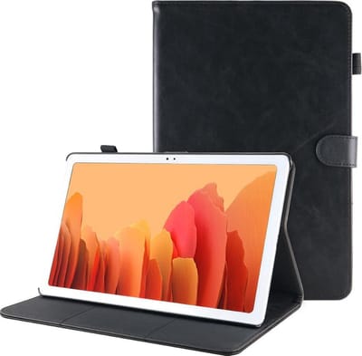 Dasaja leren hoes / case zwart geschikt voor Samsung Galaxy Tab A7 10.4 (2020)