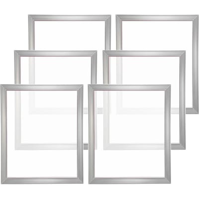 Kit de sérigraphie, 6 pièces Cadres de sérigraphie en aluminium, Cadre de sérigraphie 20x24 pouces avec maille 160, Maille en nylon haute tension